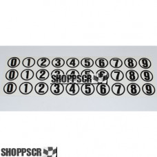 Chi Town Roundels Retro Number Decal Sheet black on clear