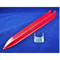 Hydro Dipped Dragster Body, Red Carbon Fiber  w/Clear Plastic Windscreen