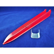 Hydro Dipped Dragster Body, Red Carbon Fiber  w/Clear Plastic Windscreen