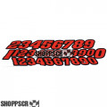 JK Stock car numbers (Red)