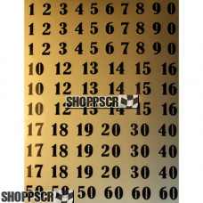 JK Race Number Decals - Black