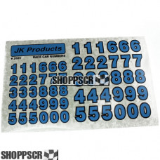 JK Race Car Number Decals (Blue)