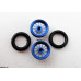 Pro Track Turbine in Blue 3/8" O-Ring Drag Wheelie Wheels / H.O. Fronts