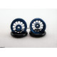 Pro Track Turbine in Blue 3/8" O-Ring Drag Wheelie Wheels / H.O. Fronts