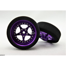Pro Track Star in Purple 3/4" Foam Drag Front Wheels for 1/16" axle