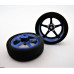 Pro Track Pro Star in Blue 3/4" Foam Drag Front Wheels for 1/16" axle