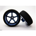 Pro Track Pro Star in Blue 3/4" Foam Drag Front Wheels for 1/16" axle