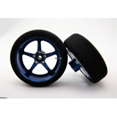 Pro Track Pro Star in Blue 3/4" Foam Drag Front Wheels for 1/16" axle