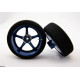 Pro Track Pro Star in Blue 3/4" Foam Drag Front Wheels for 1/16" axle