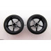 Pro Track Pro Star in Black 3/4" Foam Drag Front Wheels for 1/16" axle