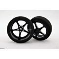 Pro Track Pro Star in Black 3/4" Foam Drag Front Wheels for 1/16" axle