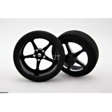 Pro Track Pro Star in Black 3/4" Foam Drag Front Wheels for 1/16" axle