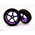 Pro Track Pro Star in Purple 3/4" Foam Drag Front Wheels for 1/16" axle
