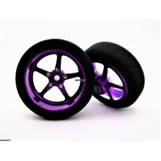 Pro Track Pro Star in Purple 3/4" Foam Drag Front Wheels for 1/16" axle