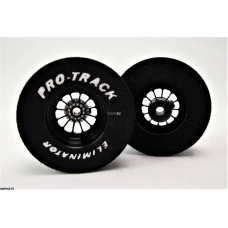 Pro Track Turbine 3D 1-3/16 x .435 Black Drag Rear Wheels for 3/32 axle