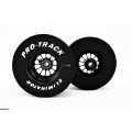 Pro Track Turbine 3D 1-3/16 x .500 Black Drag Rear Wheels for 3/32 axle