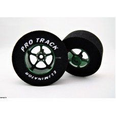 Pro Track Pro Star 1-3/16 x .500 Green Drag Rear Wheels for 3/32 axle