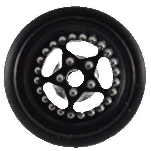 Black 3/8" Pro Track Magnum Series Wheelie bar wheels 