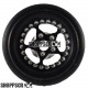 Pro Track Star in Black 3/8" O-Ring Drag Wheelie Wheels / H.O. Fronts