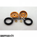 Pro Track Classic in Gold 3/8" O-Ring Drag Wheelie Wheels / H.O. Fronts