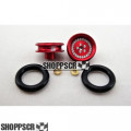 Pro Track Classic in Red 3/8" O-Ring Drag Wheelie Wheels / H.O. Fronts