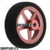 Pro Track Pro Star in Red 3/4" Foam Drag Front Wheels for 1/16" axle