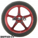 Pro Track Pro Star in Red 3/4" Foam Drag Front Wheels for 1/16" axle
