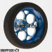 Pro Track Magnum in Blue 3/4" Foam Drag Front Wheels for 1/16" axle