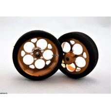 Pro Track Magnum in Gold 3/4" Foam Drag Front Wheels for 1/16" axle