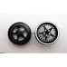 Pro Track Star 3D in Black 3/4" O-Ring Drag Front Wheels for 1/16" axle