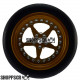 Pro Track Star in Gold 3/4" O-Ring Drag Front Wheels for 1/16" axle