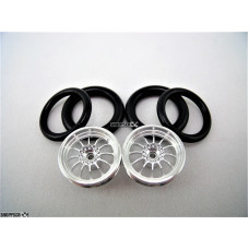 Pro Track Turbine 3D in Plain 3/4" O-Ring Drag Front Wheels for 1/16" axle