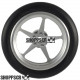 Pro Track Pro Star in Plain 3/4" O-Ring Drag Front Wheels for 1/16" axle