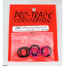 Pro Track Pro Star in Neon Pink 3/4" O-Ring Drag Front Wheels for 1/16" axle