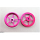 Pro Track Pro Star in Neon Pink 3/4" O-Ring Drag Front Wheels for 1/16" axle