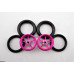 Pro Track Pro Star in Neon Pink 3/4" O-Ring Drag Front Wheels for 1/16" axle