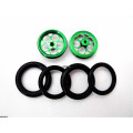 Pro Track Magnum in Green 3/4" O-Ring Drag Front Wheels for 1/16" axle