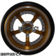 Pro Track Evolution 3D in Gold 3/4" O-Ring Drag Front Wheels for 1/16" axle