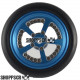 Pro Track Evolution in Blue 3/4" O-Ring Drag Front Wheels for 1/16" axle