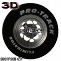 Pro Track Magnum 3D 1-1/16 x .500 Plain Drag Rear Wheels for 3/32 axle
