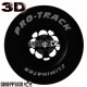Pro Track Magnum 3D 1-1/16 x .500 Black Drag Rear Wheels for 3/32 axle
