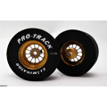 Pro Track Turbine 3D 1-3/16 x .500 Gold Drag Rear Wheels for 3/32 axle