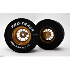 Pro Track Turbine 3D 1-3/16 x .500 Gold Drag Rear Wheels for 3/32 axle