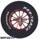 Pro Track Turbine 1-3/16 x .500 Red Drag Rear Wheels for 3/32 axle