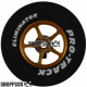 Pro Track Pro Star 1-3/16 x .500 Gold Drag Rear Wheels for 3/32 axle