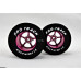 Pro Track Pro Star 1-1/16 x .500 Neon Pink Drag Rear Wheels for 3/32 axle