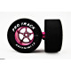 Pro Track Pro Star 1-3/16 x .500 Neon Pink Drag Rear Wheels for 3/32 axle