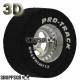 Pro Track Star 3D 1-1/16 x .500 Plain Drag Rear Wheels for 3/32 axle