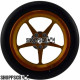 Pro Track Pro Star in Gold 3/4" O-Ring Drag Front Wheels for 1/16" axle