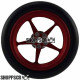 Pro Track Pro Star in Red 3/4" O-Ring Drag Front Wheels for 1/16" axle